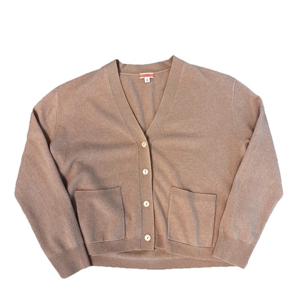 J. Crew Sweaters - J.Crew Cashmere Patch Pocket Cardigan Light Pink Buttoned Women’s Medium